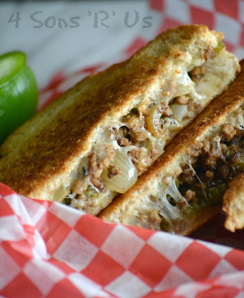 Carne molida de Ternera de Filadelfia con queso a la parrilla