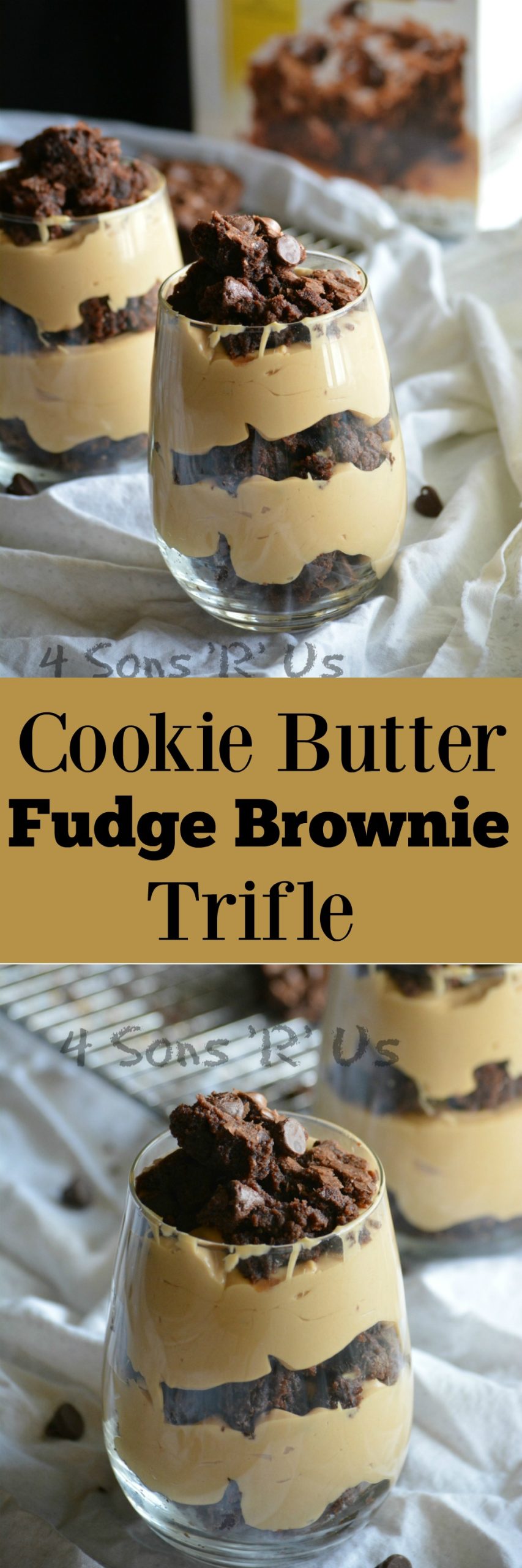 Cookie Butter Brownie Trifles 4 Sons 'R' Us