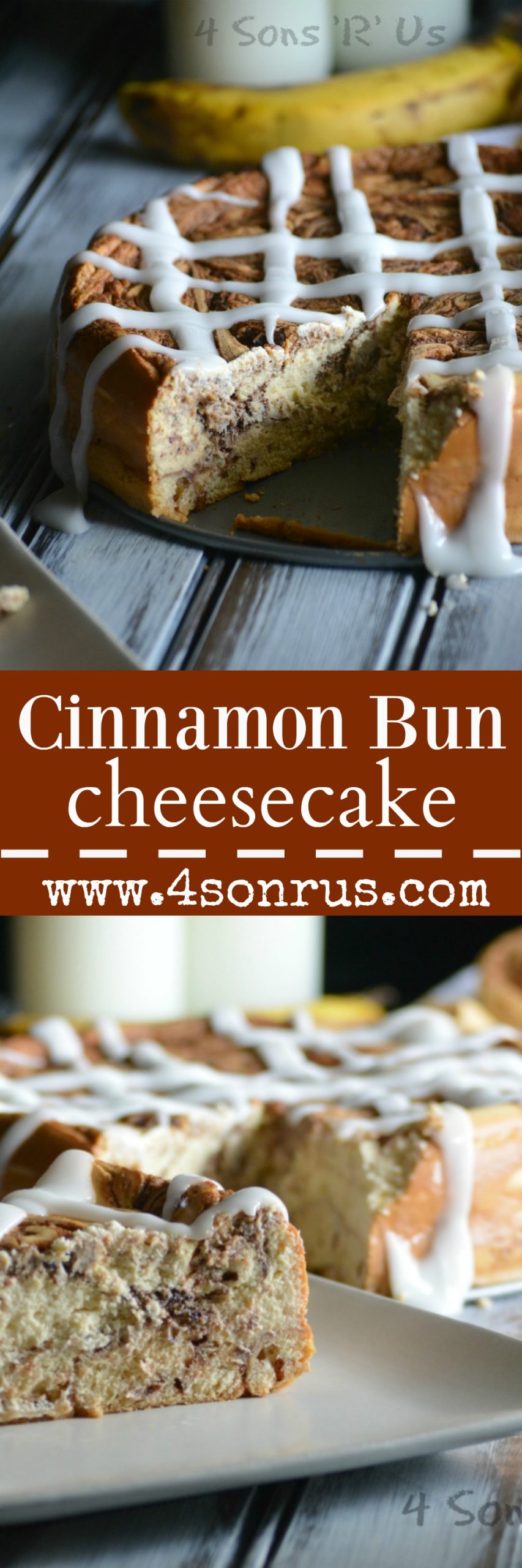 Cinnamon Bun Cheesecake 4 Sons 'R' Us