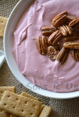 Creamy Cranberry Dip with Candied Pecans