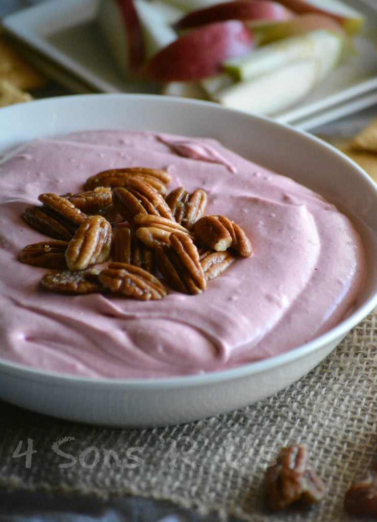 Creamy Cranberry Dip With Candied Pecans
