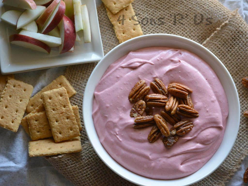 Creamy Cranberry DIp With Candied Pecans