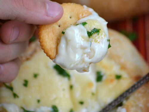 Cream of Shrimp Soup Dip in a Bread Bowl - My Turn for Us