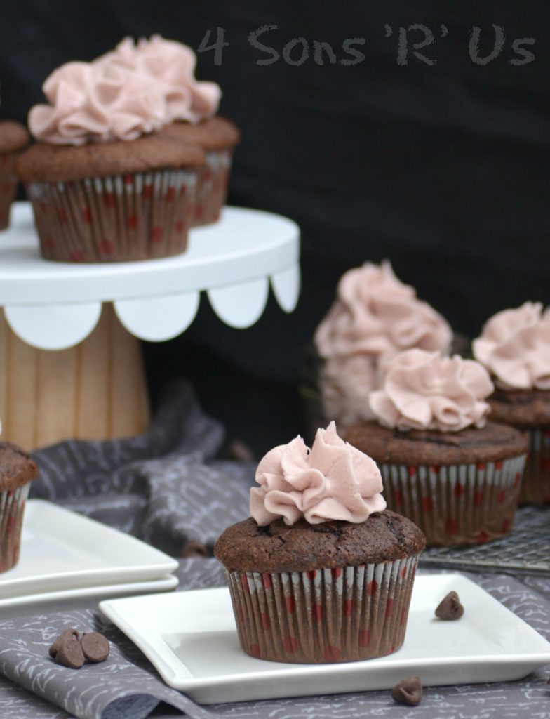 Dark Chocolate Cupcakes with Red Wine Buttercream