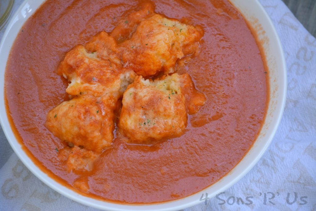 Tomato Bisque with Cheddar Bay Dumplings