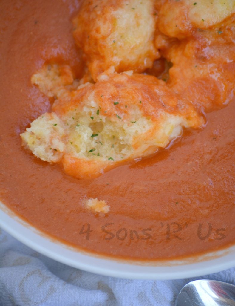 Tomato Bisque with Cheddar Bay Dumplings