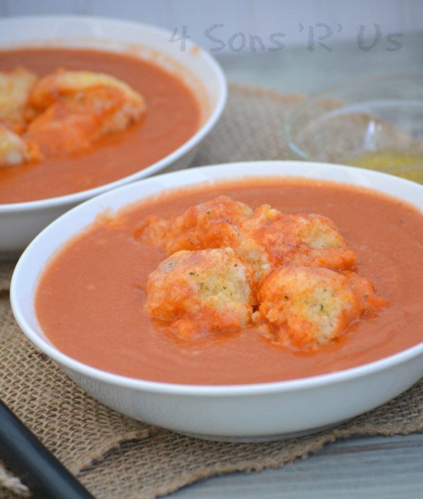 Tomato Bisque with Cheddar Bay Dumplings