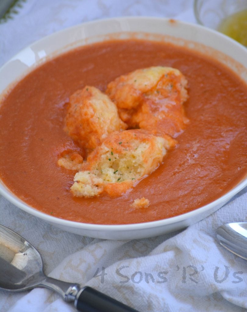 Tomato Bisque with Cheddar Bay Dumplings