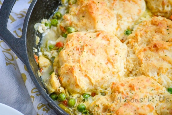 Cheddar Bay Biscuit Topped Chicken And Veggie Cobbler