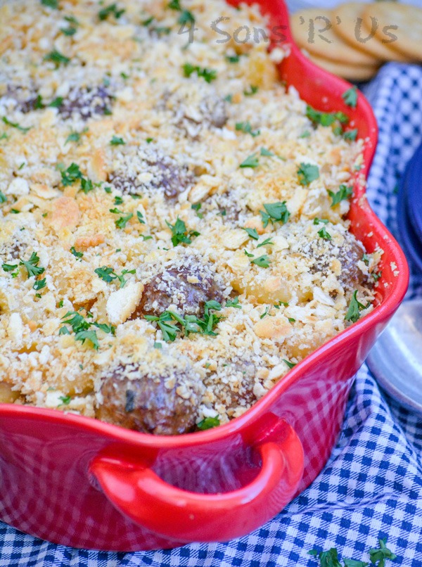 Cheesy Meatball & Shells Casserole