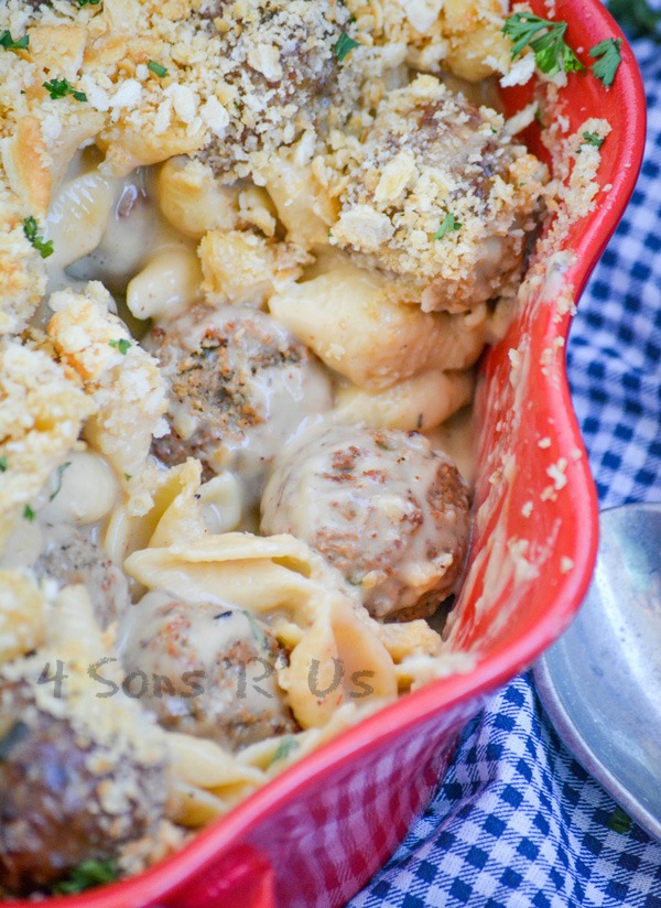 Cheesy Meatball & Shells Casserole