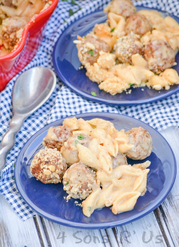 Cheesy Meatball & Shells Casserole