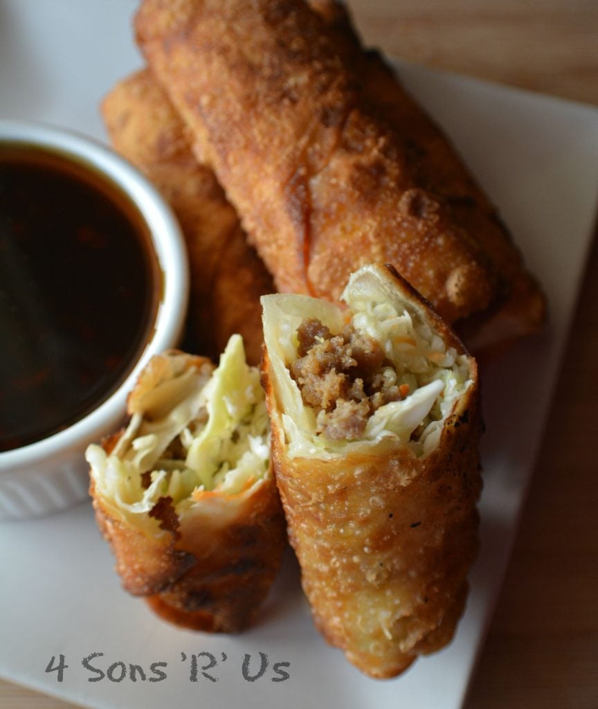 Crispy Homemade Egg Rolls with a Sesame Ginger Dipping Sauce