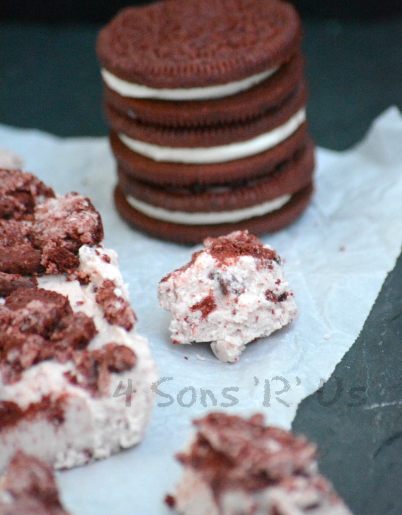 Three Ingredient Red Velvet Oreo Fudge