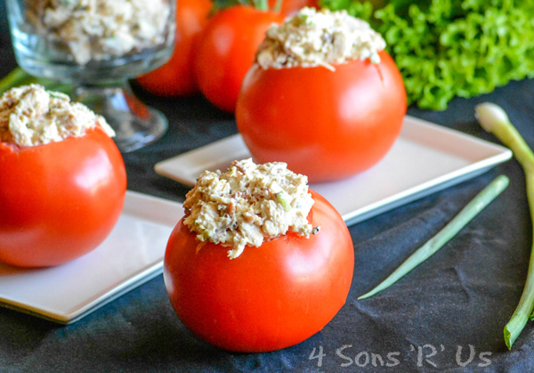 Chicken Bacon Ranch Stuffed Tomatoes