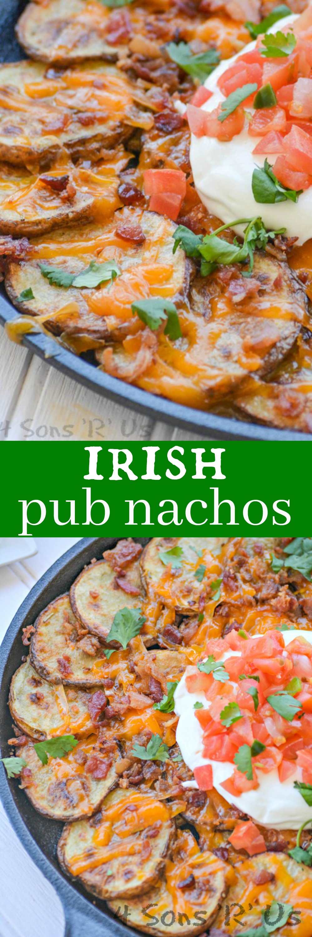 The Irish love their sports and their holidays, and if it's one thing they know- it's how to celebrate with good food. You're going to want these quick and easy, totally delectable Irish Pub Nachos at your next party.