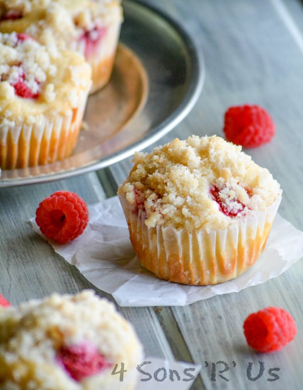 Raspberry Lemon Yogurt Muffins