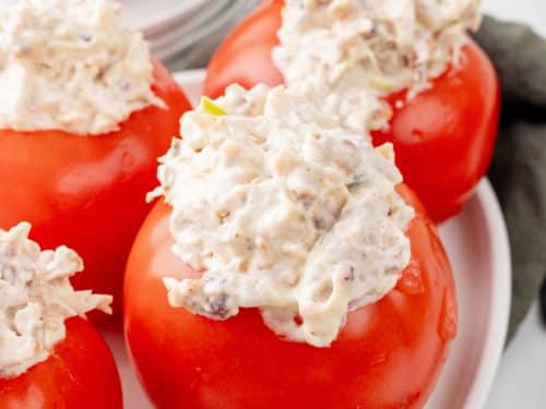 Chicken Bacon Ranch Stuffed Tomatoes - 4 Sons 'R' Us