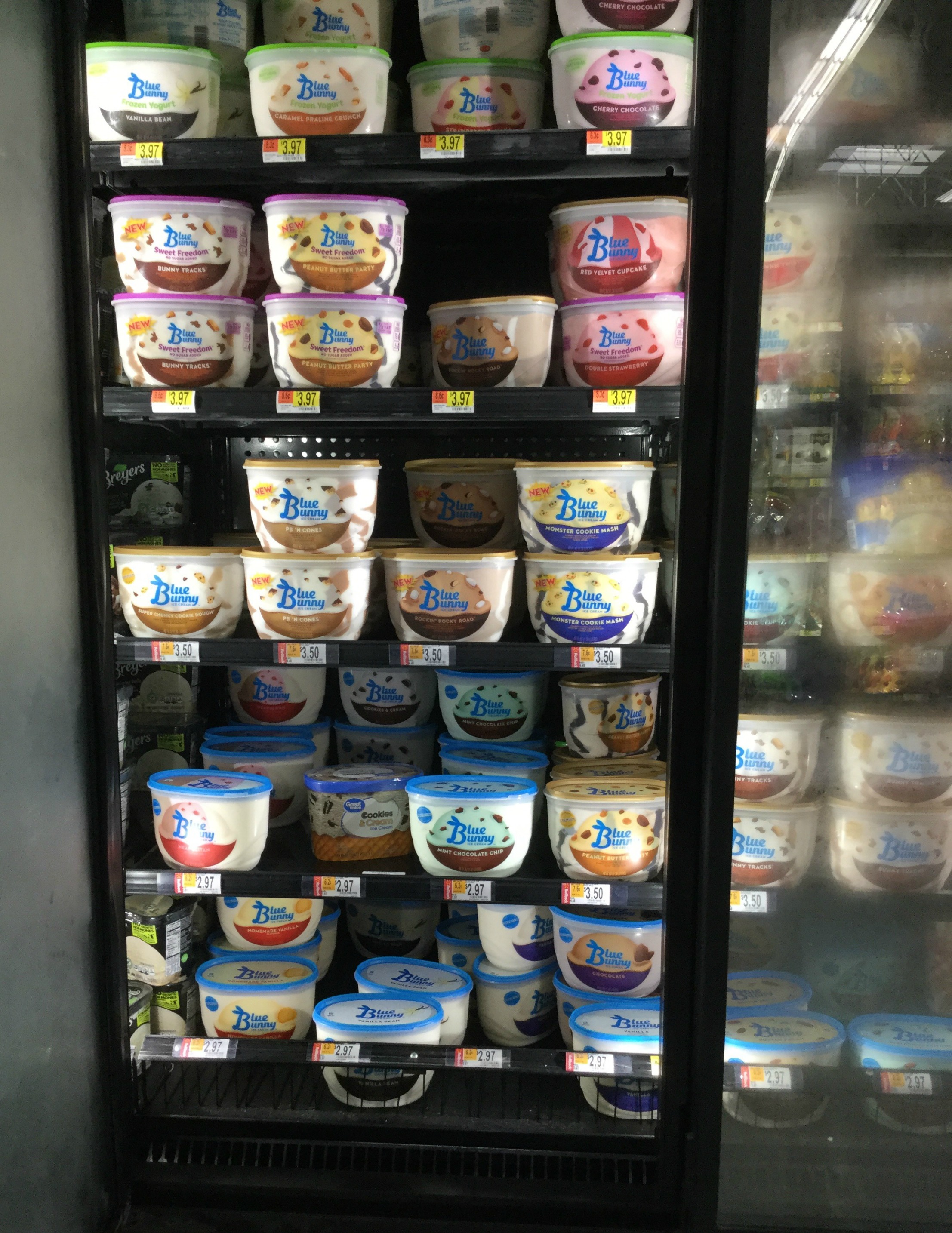 Blue Bunny Ice Cream in Walmart's Frozen Food Aisle 4 Sons 'R' Us