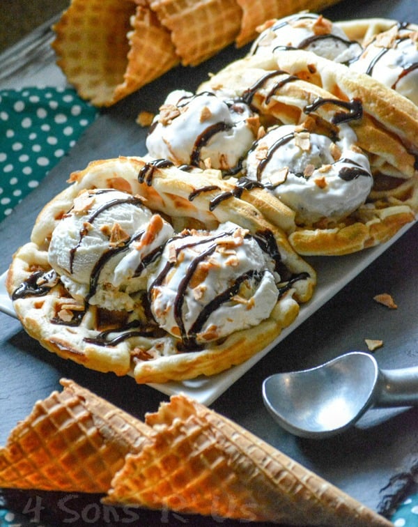 PB Ice Cream Waffle Taco