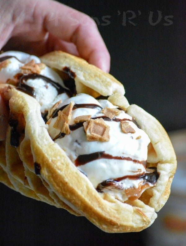 PB Ice Cream Waffle Taco