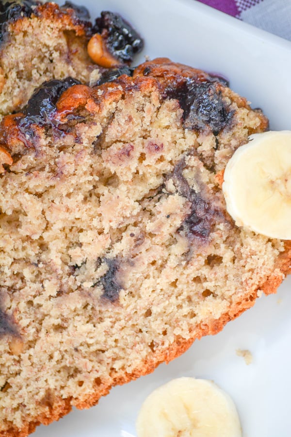 Peanut Butter & Jelly Banana Bread