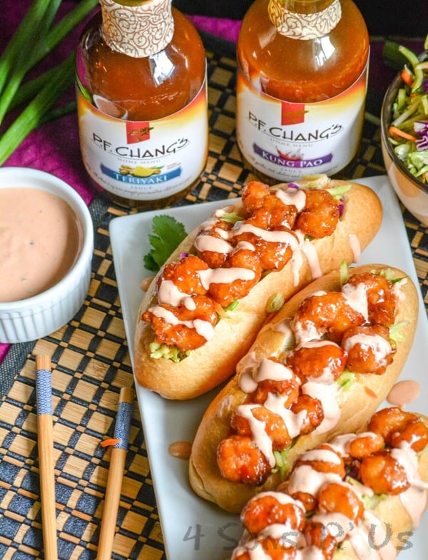 Kung Pao Shrimp Po' Boys