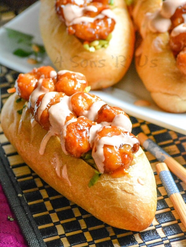 Kung Pao Shrimp Po' Boys