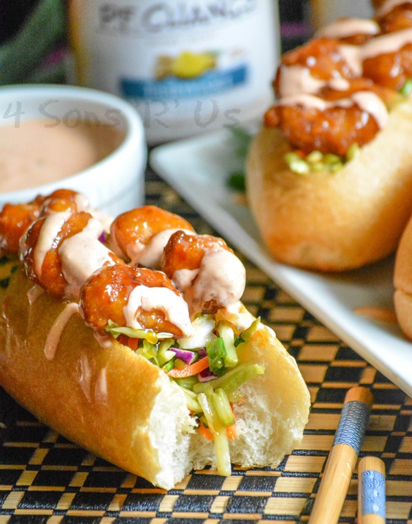 Kung Pao Shrimp Po' Boys