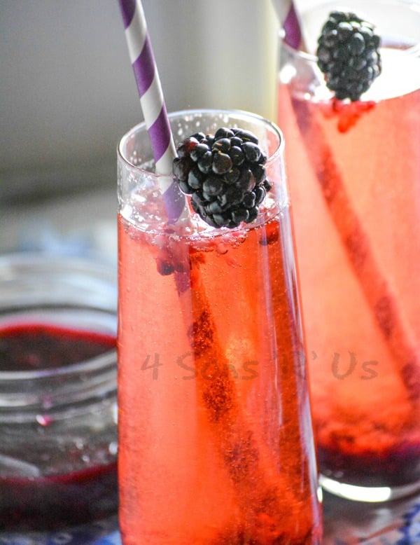 Blackberry Lavender Champagne Cocktail