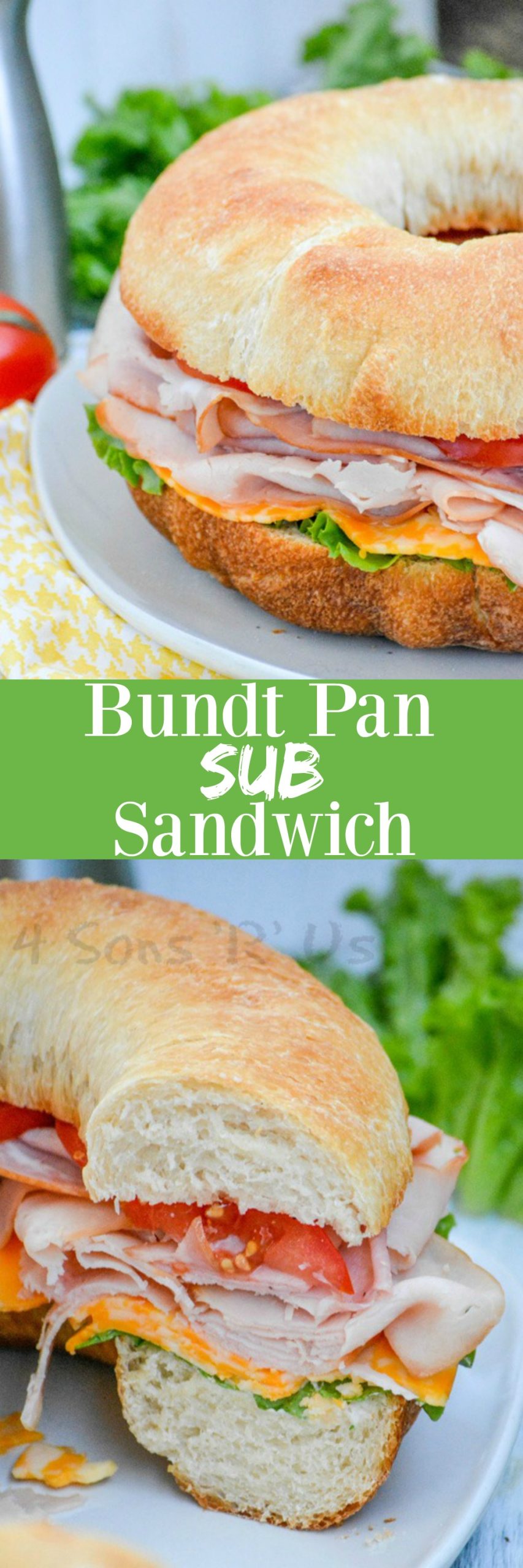 Cold Cut Bundt Pan Sub Sandwich - 4 Sons 'R' Us