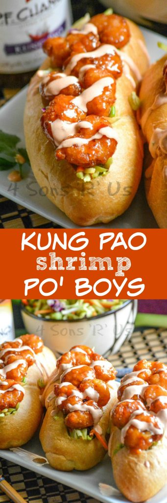 Kung Pao Shrimp Po' Boys