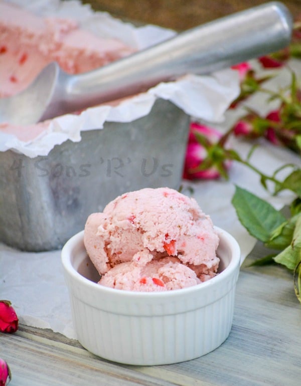 Strawberry Rose Ice Cream