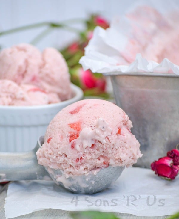 Strawberry Rose Ice Cream