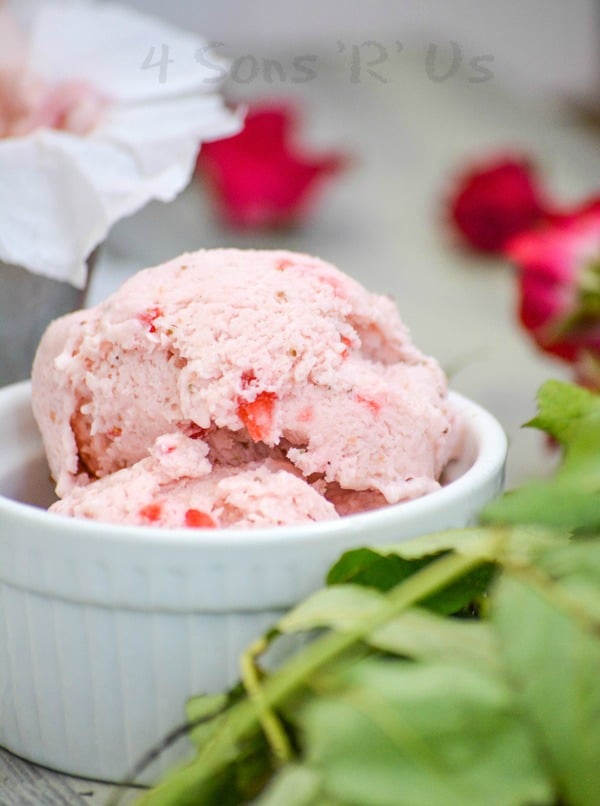 Strawberry Rose Ice Cream