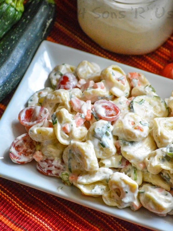 Summertime Tortellini And Vegetable Pasta Salad