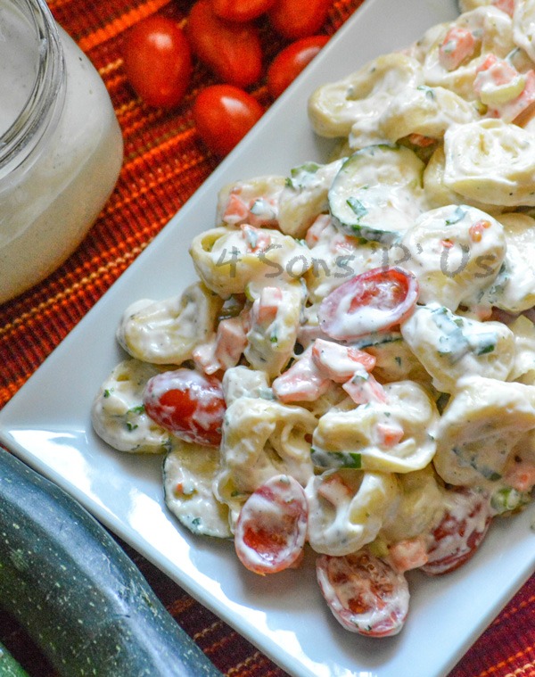 Summertime Tortellini And Vegetable Pasta Salad