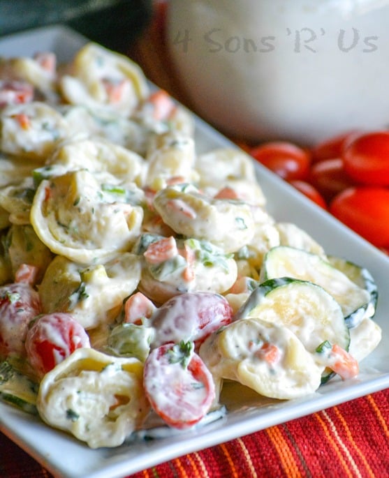 Summertime Tortellini And Vegetable Pasta Salad