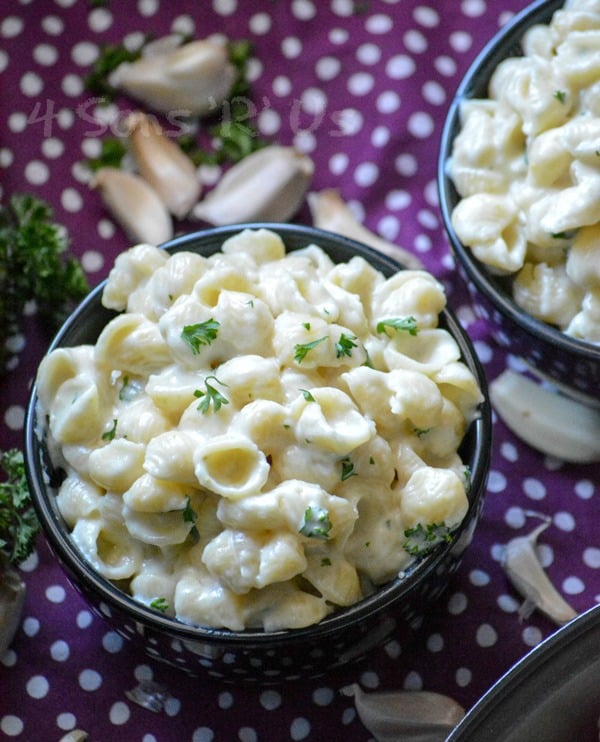 Creamy Garlic Shells Pasta