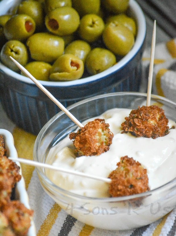 Fried Olives with Garlic Aioli