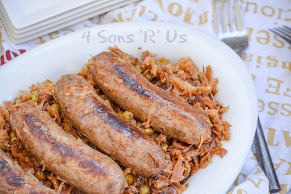 Beer Bratwurst with Caramelized Sauerkraut