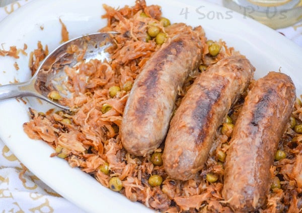 Beer Bratwurst with Caramelized Sauerkraut