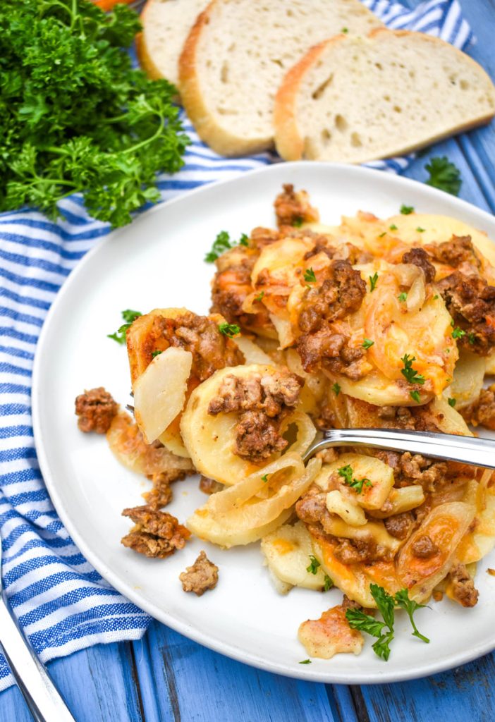 Slow Cooker Beef & Potatoes Au Gratin 4 Sons 'R' Us