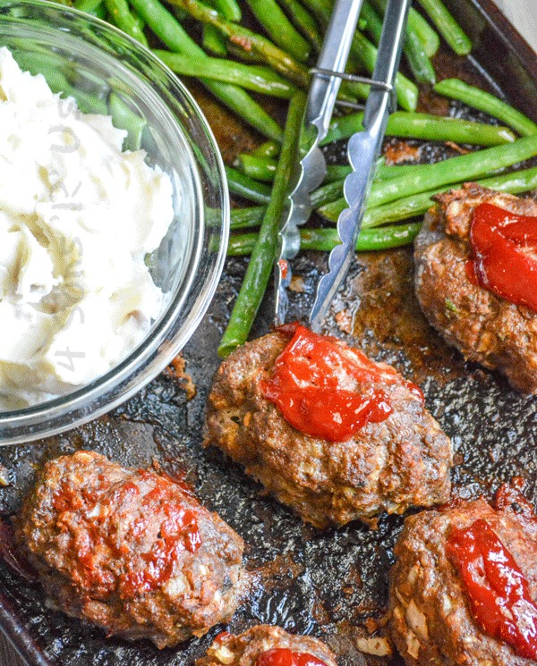 Sheet Pan Meatloaf Supper