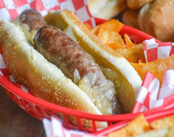 Caramelized Onions and Brats - Seth McGinn's CanCooker