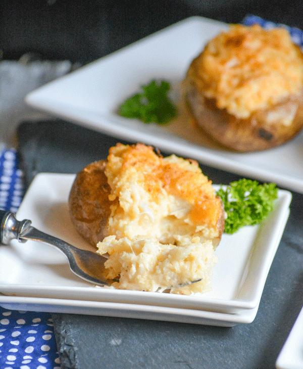 Twice Baked Crab Stuffed Potatoes