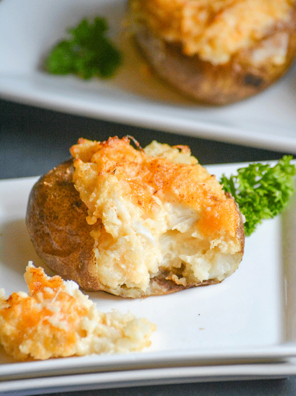 Twice Baked Crab Stuffed Potatoes