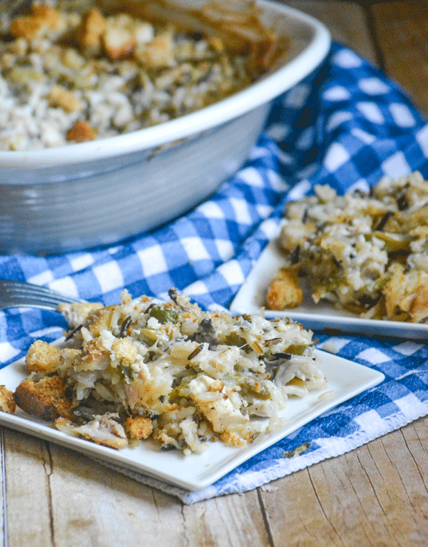 Creamy Chicken Caesar & Wild Rice Casserole