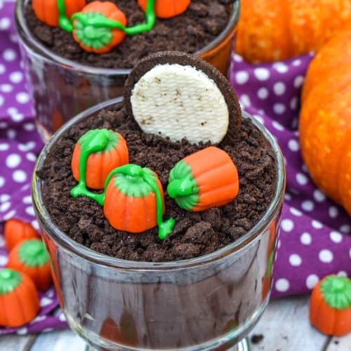 moonlit pumpkin patch pudding snacks in two glass bowls