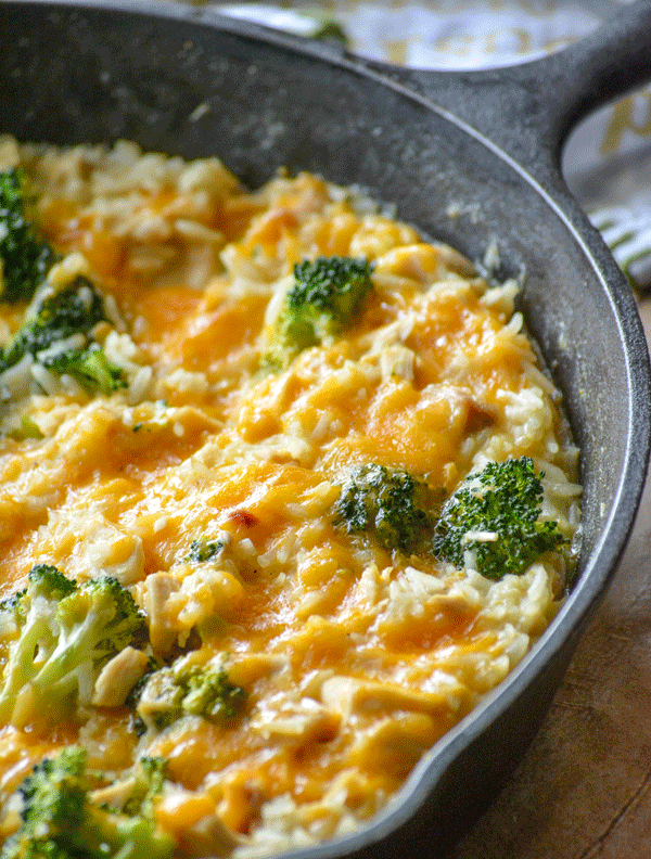 One Pot Cheesy Chicken Broccoli & Rice